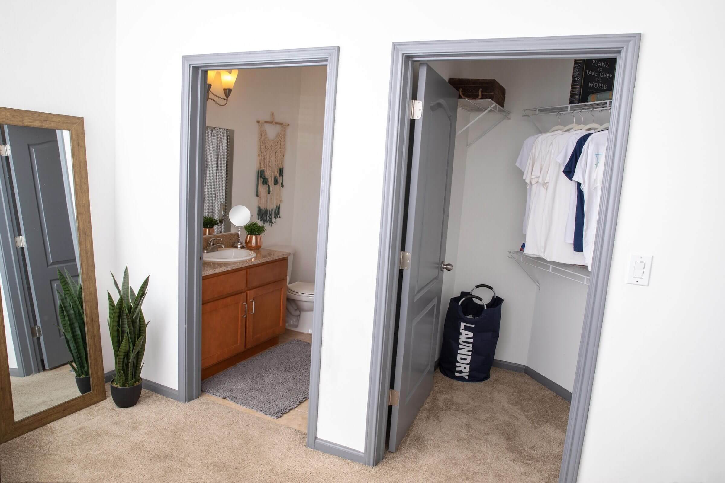closet & bathroom in student apartments near UF